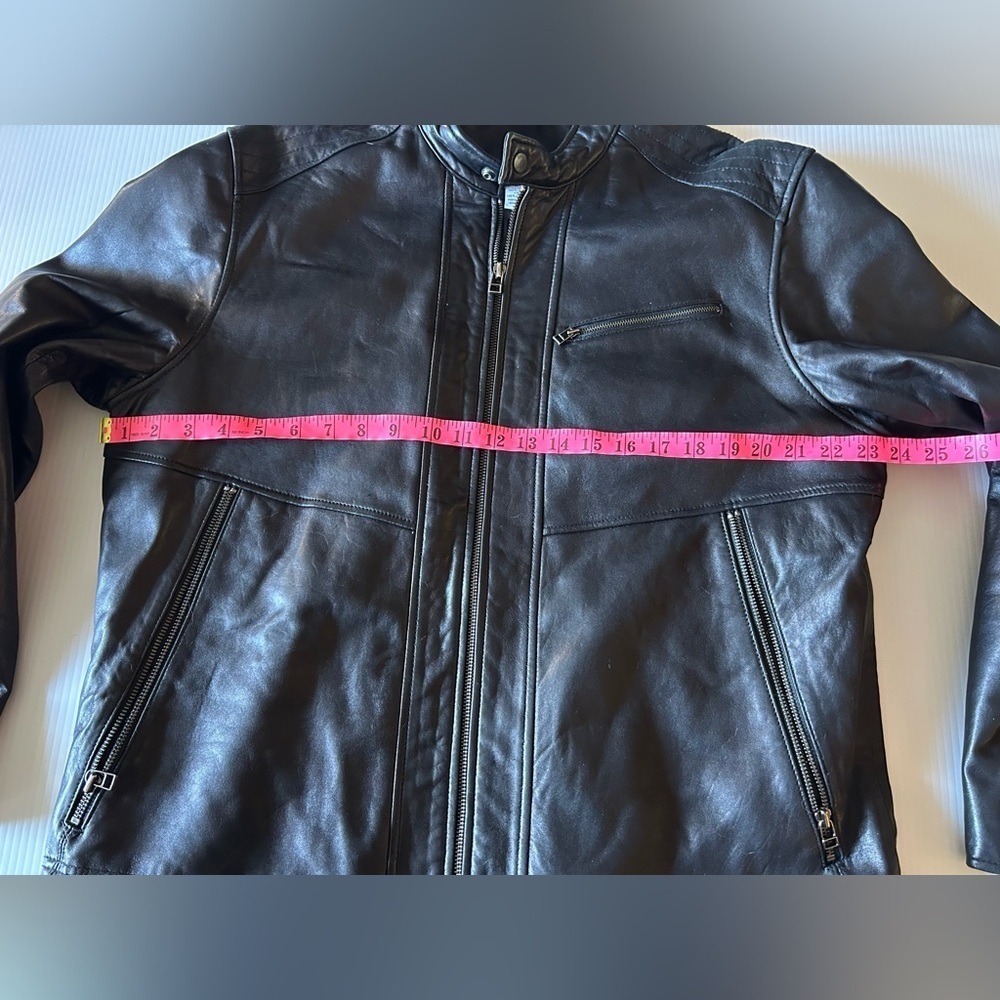 Calvin Klein Black Leather Jacket - Picture 4 of 7